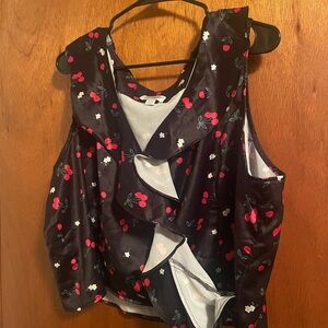 Plus size cherry crop top